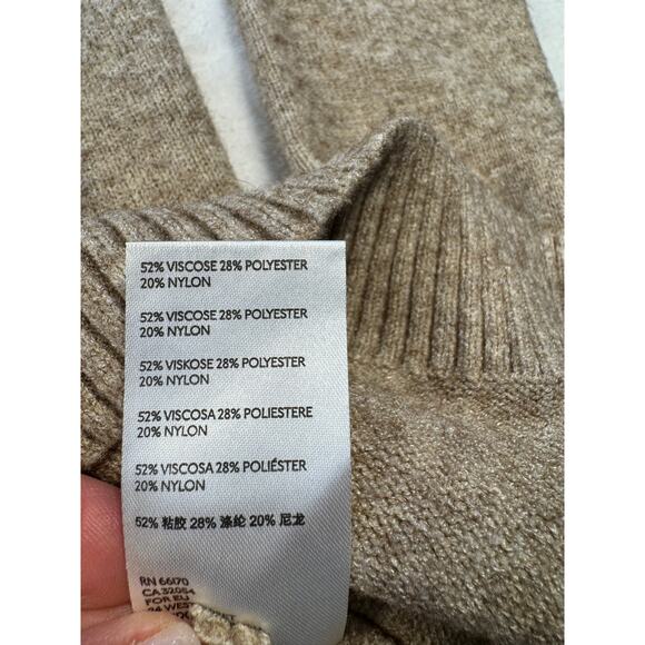 Anthropologie Heather Brown Knit Top Mock Neck Pullover Tuinc Sweater Large - Picture 10 of 10